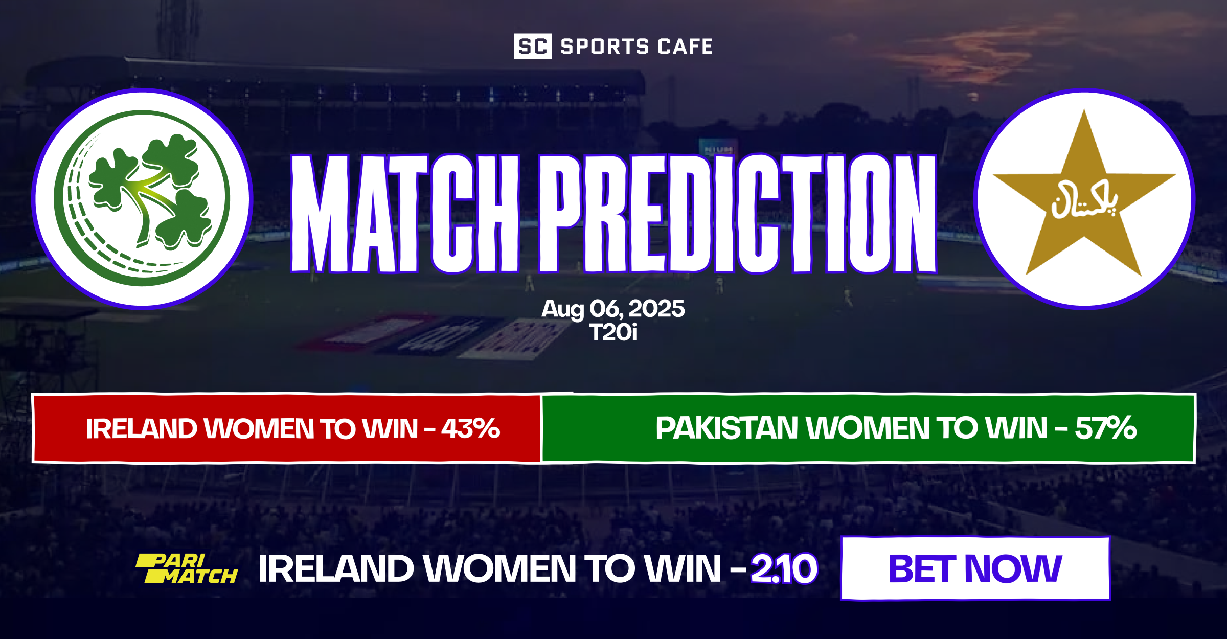 Ireland Women vs Pakistan Women match prediction.